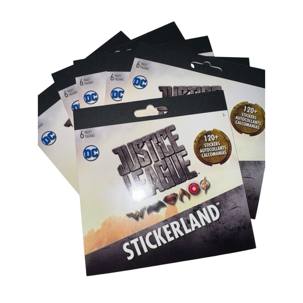 6 Booklets 120pc DC Justice League Superman‎ Batman Micro Sticker Party Favors
